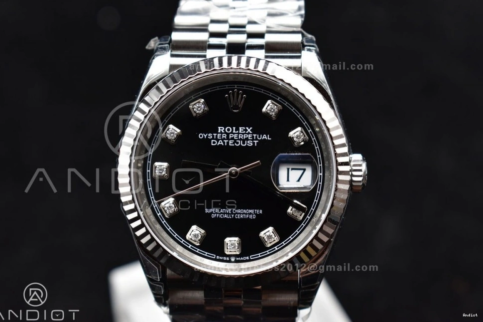 VS3235 Black DateJust 904L Diamond On Best Edition VSF 1:1 Bracelet Jubilee 126234 SS Dial Steel 36 1111